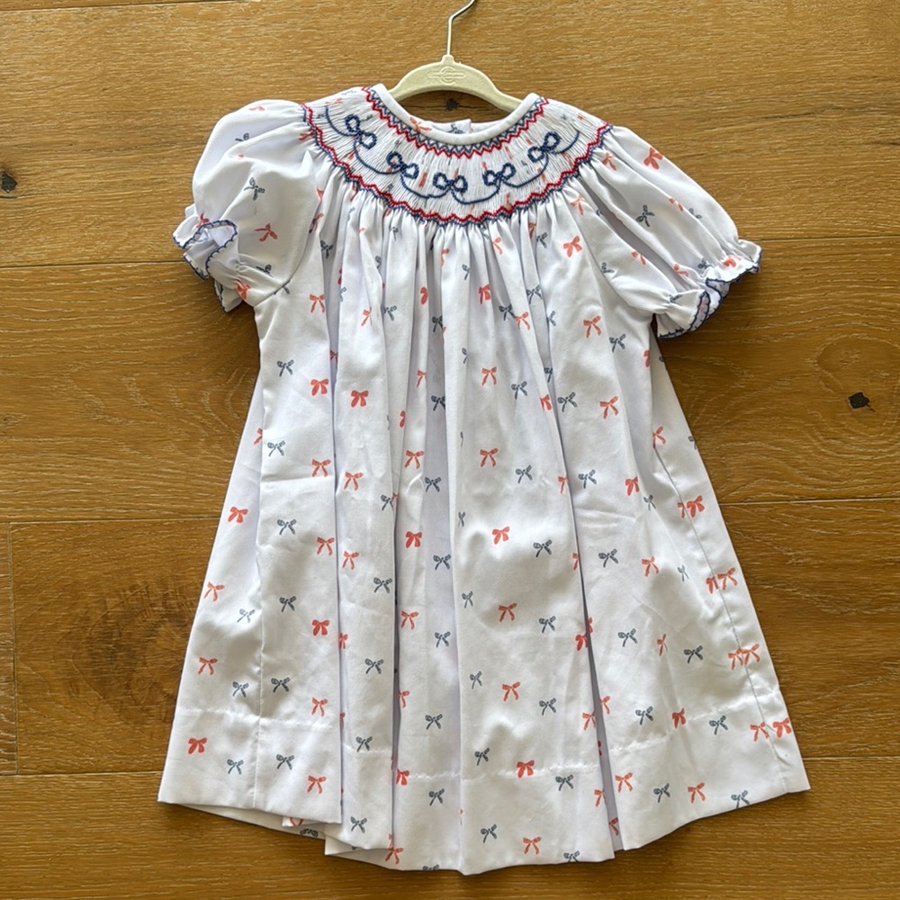 Ruth & Ralph Red White & Blue Bow Dress 3T